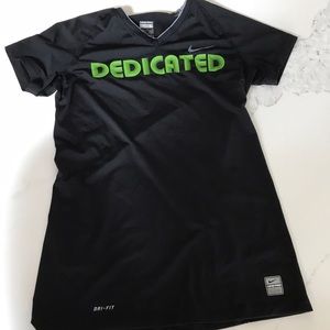 Nike pro fitted “dedicated” athletic shirt
